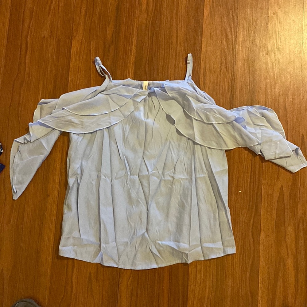 Ruffled off the shoulder top